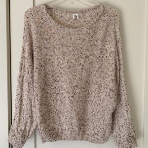 ME TO WE WOMEN’S COTTON CREW KNIT SWEATER M/L